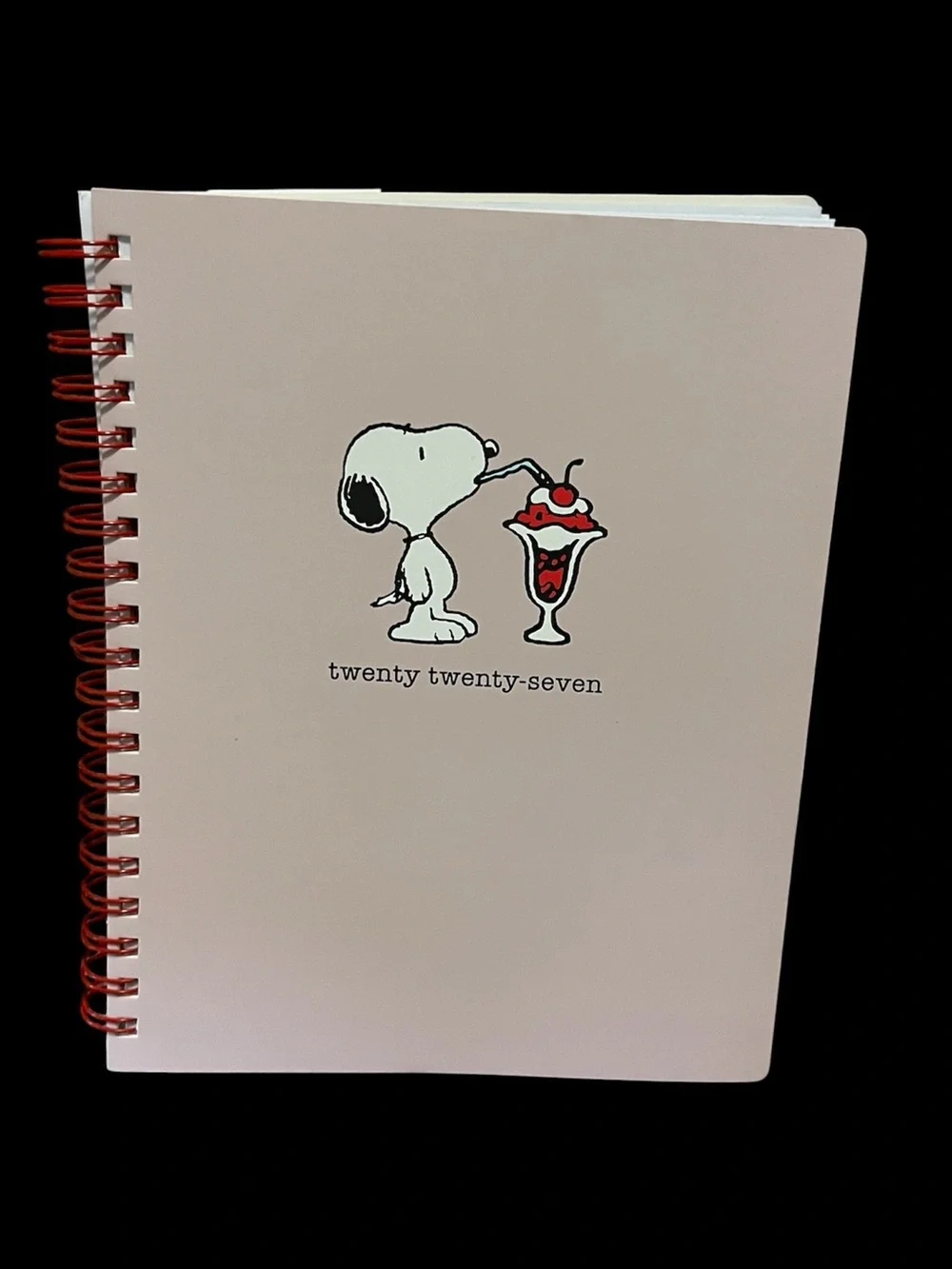 🆕 Peanuts Snoopy 2027 Pink Spiral Planner